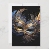 Elegant Venetiaans Masker Carnaval Kaart (Achterkant)