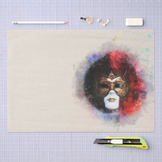 elegant venetiaans masker. Italië Tissuepapier (Craft)