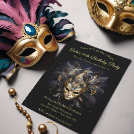 Elegant Venetiaans Masker Mardi Gras Kaart