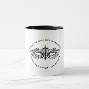 Elegant Venetiaans masker Romantisch Mok