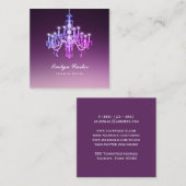 Elegant Venetian Chandelier Vierkante Visitekaartje (Voorkant / Achterkant)