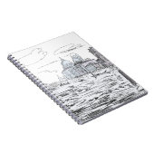 Elegant Venice Black en White Notitieboek (Rechterzijde)