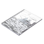 Elegant Venice Black en White Notitieboek (Linkerzijde)