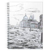 Elegant Venice Black en White Notitieboek (Voorkant)