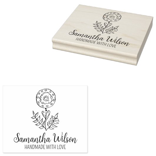 Elegant ventilator, aangepast groot rubberstempel (Gestempeld)