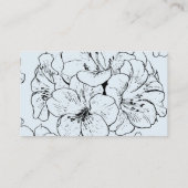 Elegant ventilator (blauw) visitekaartje (Achterkant)