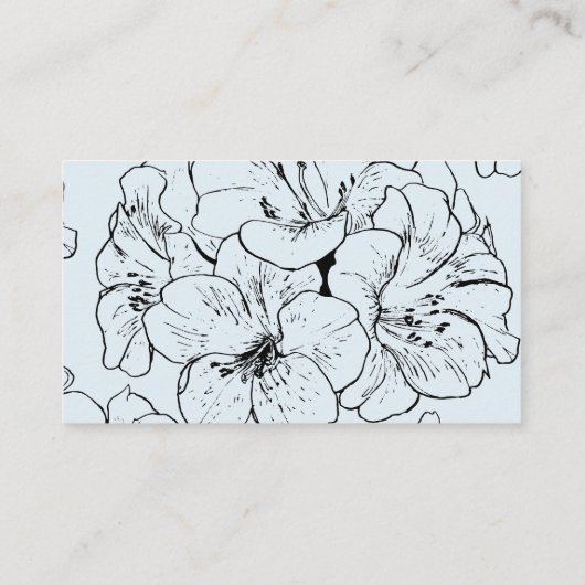 Elegant ventilator (blauw) visitekaartje (Achterkant)