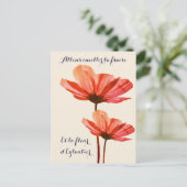 Elegant ventilator met lentevige Franse prijsopga Briefkaart (Staand voorkant)