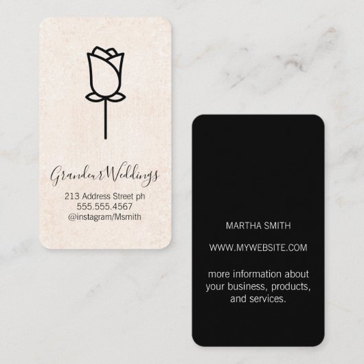 Elegant ventilator-pictogram visitekaartje (Voorkant / Achterkant)