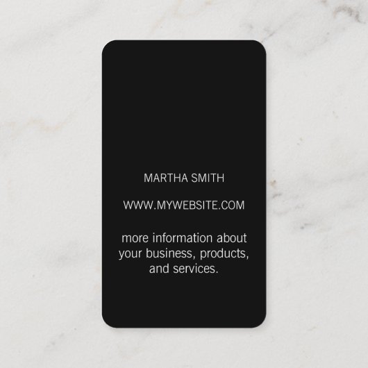 Elegant ventilator-pictogram visitekaartje (Achterkant)