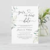 Elegant Verander de Datum Waterverf Modern Kaart (Staand voorkant)