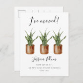 Elegant verandering van adres dat ik heb verplaats aankondigingskaart (Voorkant / Achterkant)