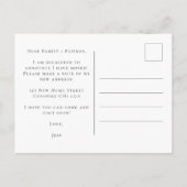 Elegant verandering van adres dat ik heb verplaats aankondigingskaart (Achterkant)