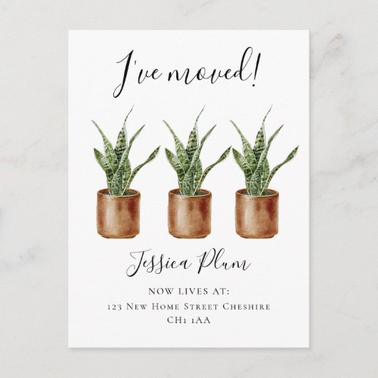 Elegant verandering van adres dat ik heb verplaats aankondigingskaart (Voorkant)