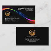 Elegant verbluffend glanzende optische golftechnol visitekaartje (Voorkant / Achterkant)