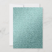 Elegant Verde Groen Marmer & Glitter Bruiloft Kaart (Achterkant)