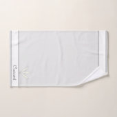 Elegant veren op zilver, grijs en wit bad handdoek (Handdoek)