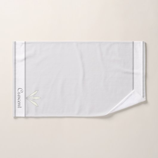 Elegant veren op zilver, grijs en wit bad handdoek (Handdoek)