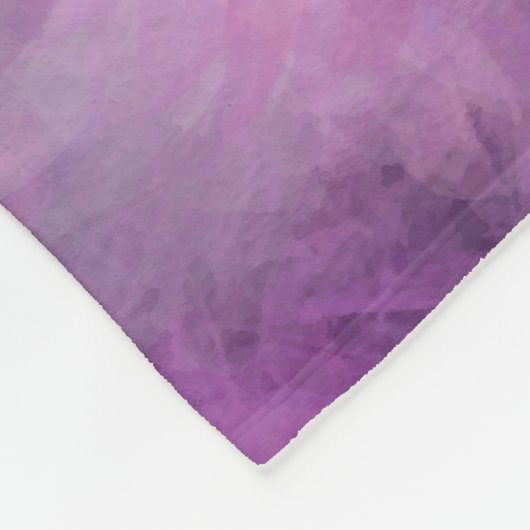 Elegant veren patroon monogram Paarse Fleece Deken (Hoek)