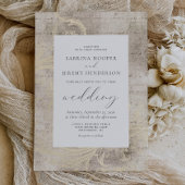 Elegant  verergerd ivoren huwelijk kaart