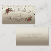 Elegant verfijnd, , bloemen, Confetti Visitekaartje (Voorkant / Achterkant)