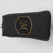 Elegant, verfijnd gestreept monogram golfheadcover (Voorkant)