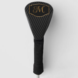 Elegant, verfijnd gestreept monogram golfheadcover