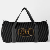 Elegant, verfijnd gestreept monogram plunjezak (Voorkant)