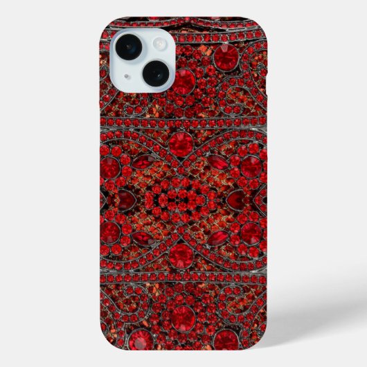 elegant verfijnd goud ruby red burgundy Case-Mate iPhone case (Achterkant)