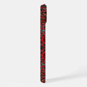 elegant verfijnd goud ruby red burgundy iPhone hoesje (Rechterkant)