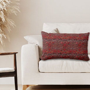 elegant verfijnd goud ruby red burgundy kussen