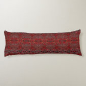 elegant verfijnd goud ruby red burgundy lichaamskussen (Achterkant)