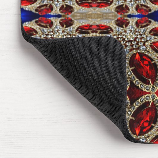 elegant verfijnd goud ruby red burgundy muismat (Hoek)