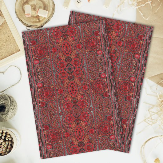 elegant verfijnd goud ruby red burgundy tissuepapier