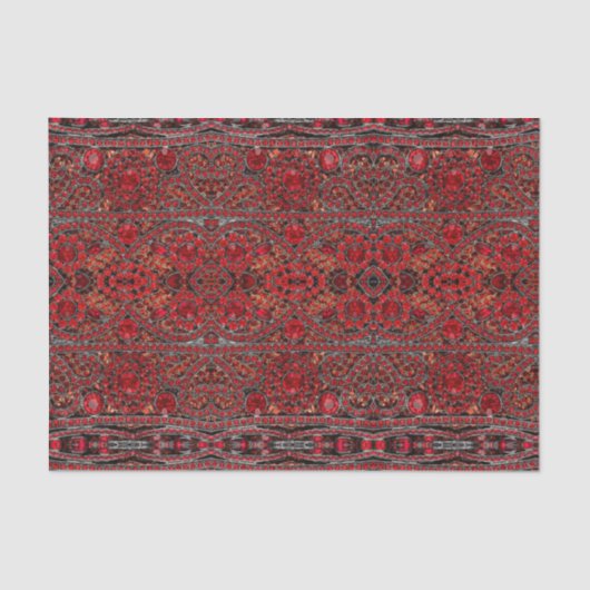 elegant verfijnd goud ruby red burgundy tissuepapier (Voorkant)