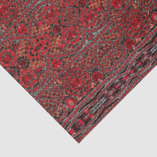 elegant verfijnd goud ruby red burgundy tissuepapier (Detail)