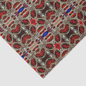 elegant verfijnd goud ruby red burgundy tissuepapier (Detail)