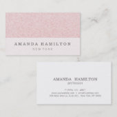 Elegant verfijnd licht PINK GLITTER BEAUTY Visitekaartje (Voorkant / Achterkant)