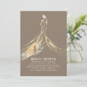 Elegant verfijnd lichtbruin Vrijgezellenfeest Kaart (Staand voorkant)