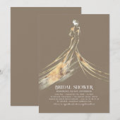 Elegant verfijnd lichtbruin Vrijgezellenfeest Kaart (Voorkant / Achterkant)