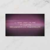 Elegant verfijnd modern, goud glas visitekaartje (Achterkant)