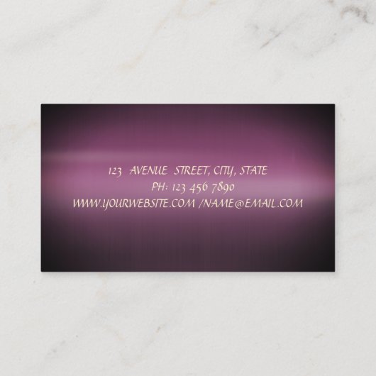 Elegant verfijnd modern, goud glas visitekaartje (Achterkant)