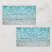 Elegant verfijnd modern modern blauw glitter Bokeh Visitekaartje (Voorkant / Achterkant)