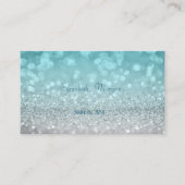 Elegant verfijnd modern modern blauw glitter Bokeh Visitekaartje (Voorkant)