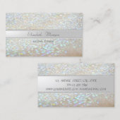 Elegant verfijnd modern modern Glitter Bokeh, pare Visitekaartje (Voorkant / Achterkant)