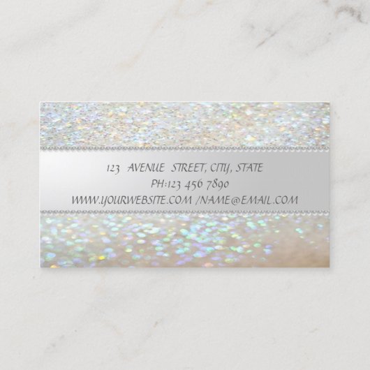 Elegant verfijnd modern modern Glitter Bokeh, pare Visitekaartje (Achterkant)