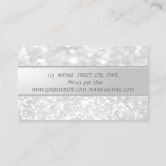 Elegant verfijnd modern modern Glitter Bokeh, pare Visitekaartje (Achterkant)