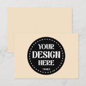 Elegant, verfijnd, strak & minimalistisch aankondiging (Voorkant / Achterkant)