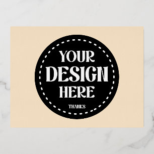 Elegant, verfijnd, strak & minimalistisch folie feestdagen briefkaart