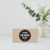 Elegant, verfijnd, strak & minimalistisch visitekaartje (Staand voorkant)